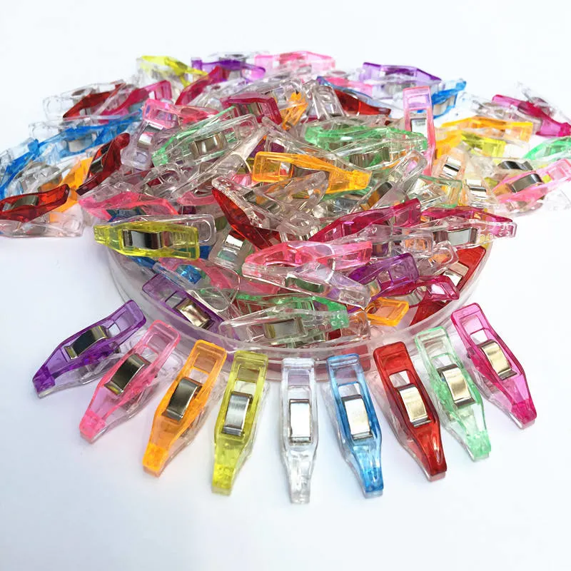 Hand DIY Craft Knitting Assorted Colorful Plastic Sewing Wonder Clip