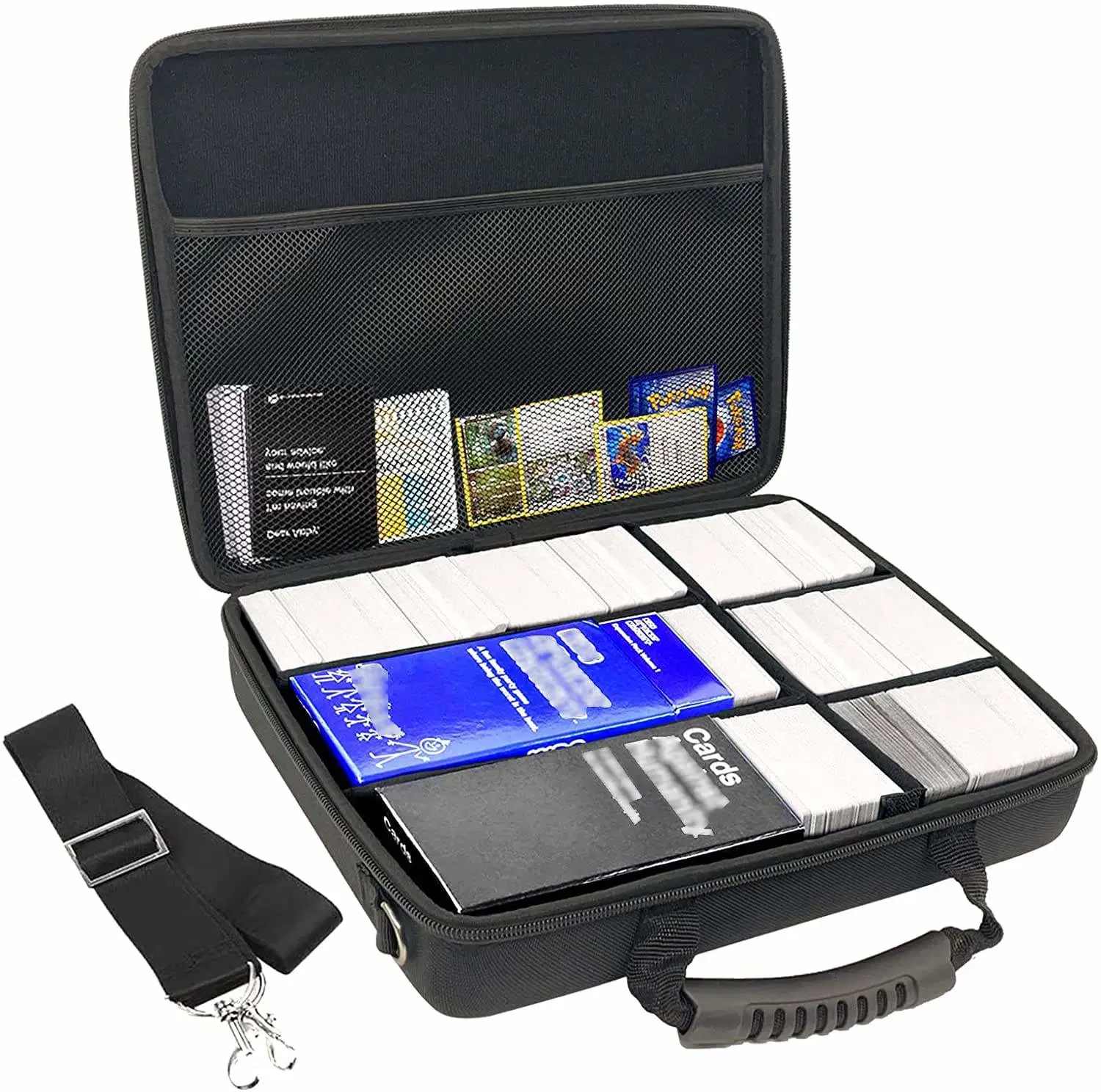 OEM EVA Hard Portable Travel Protective Case for Card Games Hold up to 1600 Cards with 6 Moveable Dividers Storage Bag