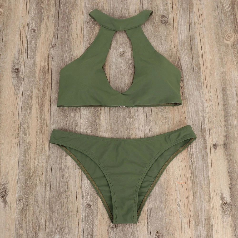 Conjunto de fatos de banho de bikini para senhora ′ S Sexy, nó dianteiro Esg10569