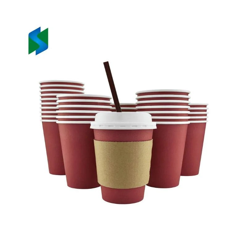 Disposable Bamboo Paper Cups Water Based Plastic-Free Single Wall Biodegradable Coffee Paper Cups Comply with French Plastic Ban