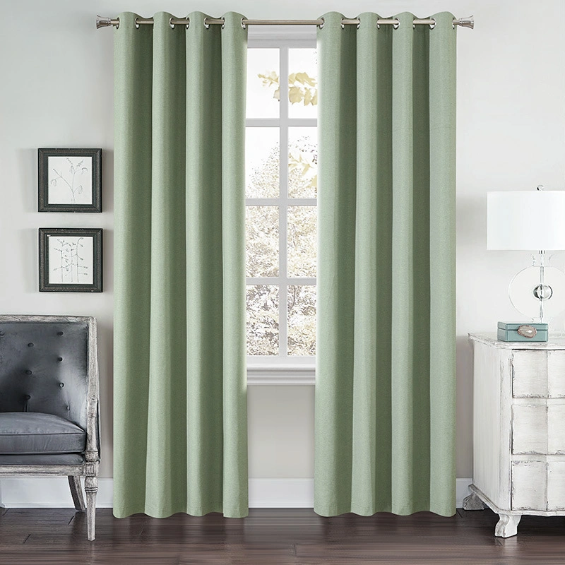 100% Polyester Reduce Noise Blackout Solid Color Window Curtains