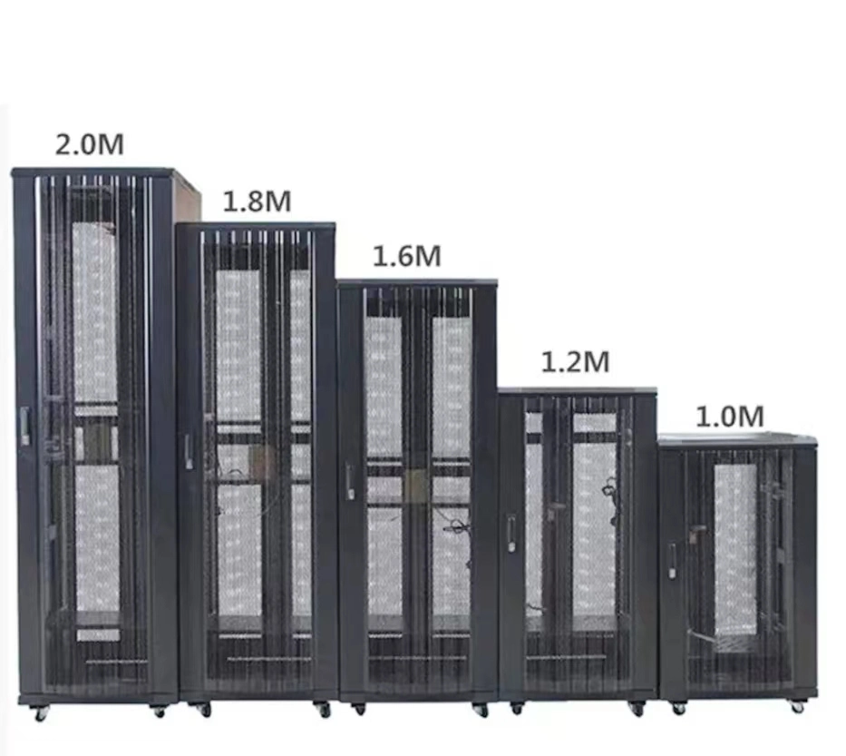 16u 19 pulgadas de suelo de 48U de rack de servidor de la puerta de cristal armario de la red de datos