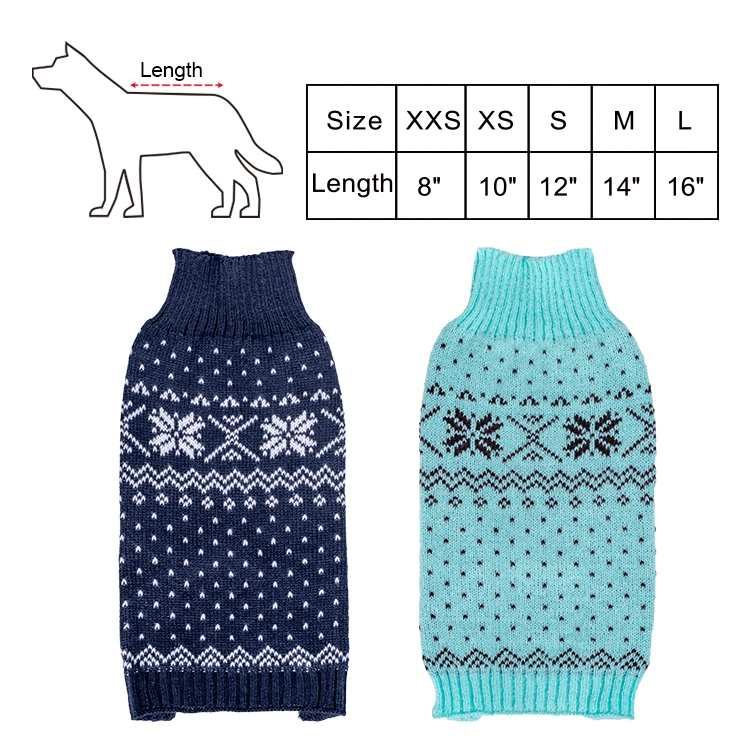 Rena Pet High quality/High cost performance  Autumn Winter Warm Knitted Acrylic Comfortable Pet Sweater