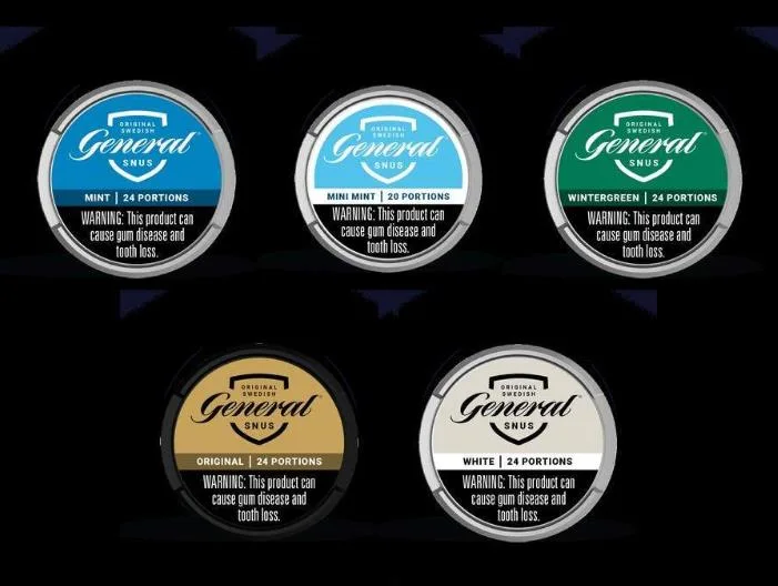 Smokeless Tabacco Free General Original Portion Snus Swedish Snus 24G 0.85% Nicotine