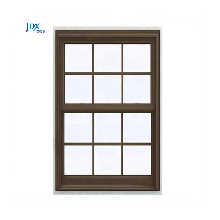 Home Bathroom Windproof White PVC Frame Vinyl Double Hung Windows Impact Aluminum Vertical Sliding Hung Windows