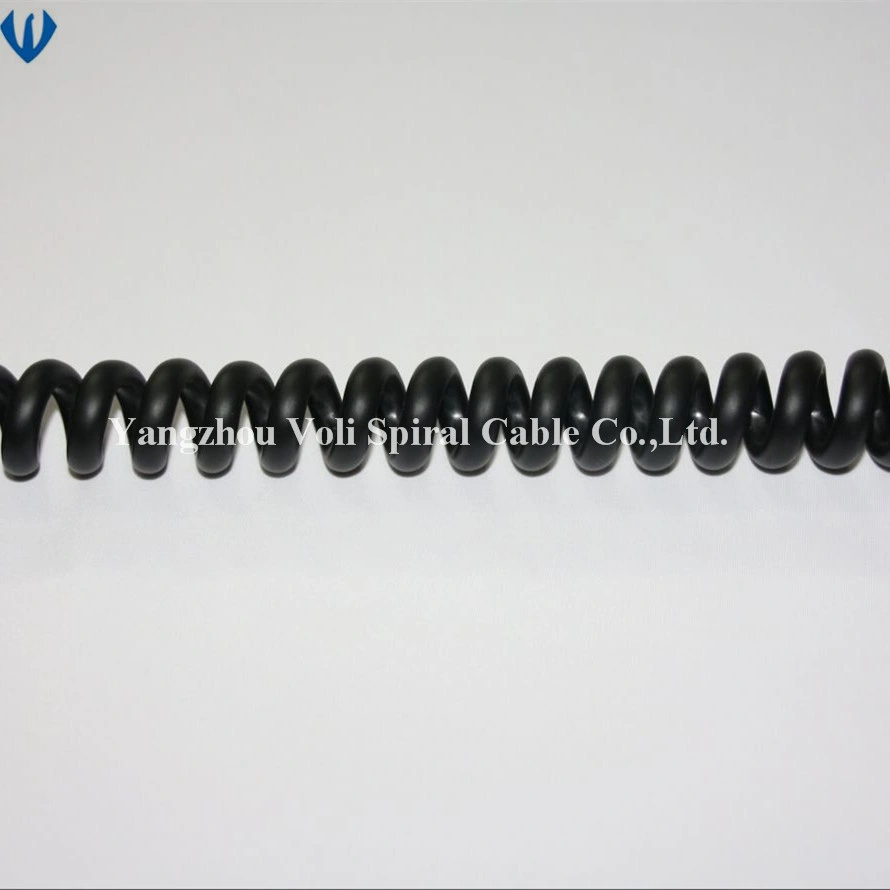 CE Approved PUR Coiled Spring Wire Spiral Cable Customized Coiled Cable