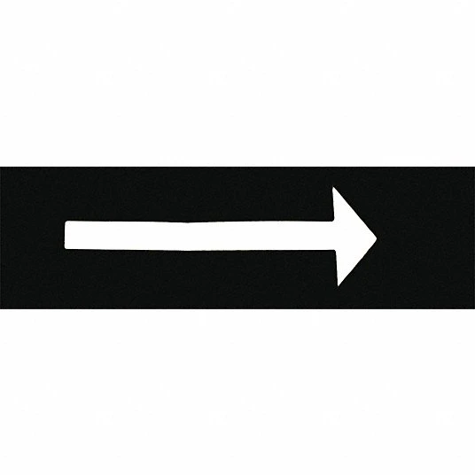 Plantilla de galería de símbolos de flecha de PVC, plantilla de galería de símbolos de flecha de símbolo de pabellón