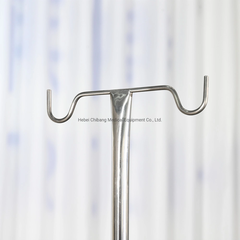 Popular IV Pole Infusion Stand 2 Hooks Movable Hospital Equipment