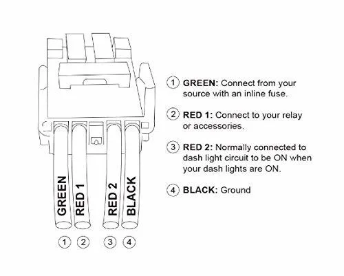 Interruptor de pressão iluminado por LED Toyota para espelhos de 12V-24V do carro