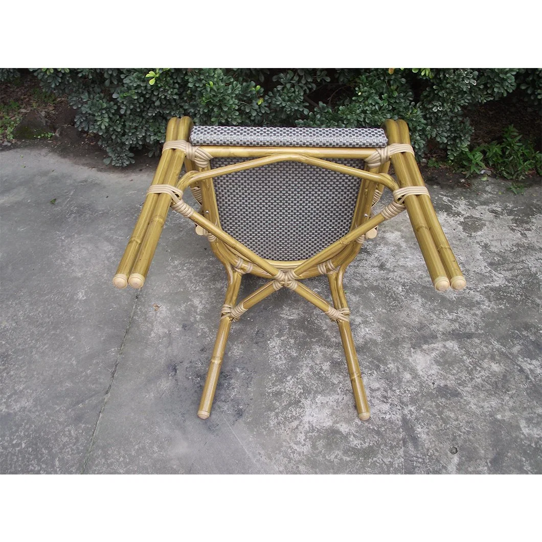 Outdoor Furniture Public Use Cafe Chair Patio Furniture Bamboo Like Rattan Dining Chair