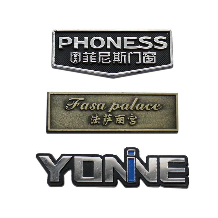 Graphic Metal Craft Logo de la marque de la publicité étiquette médaillon Anime Memento Coin autocollant Key Fob Dog Tag Voiture de l'emblème de la plaque de nom de la poignée de la broche