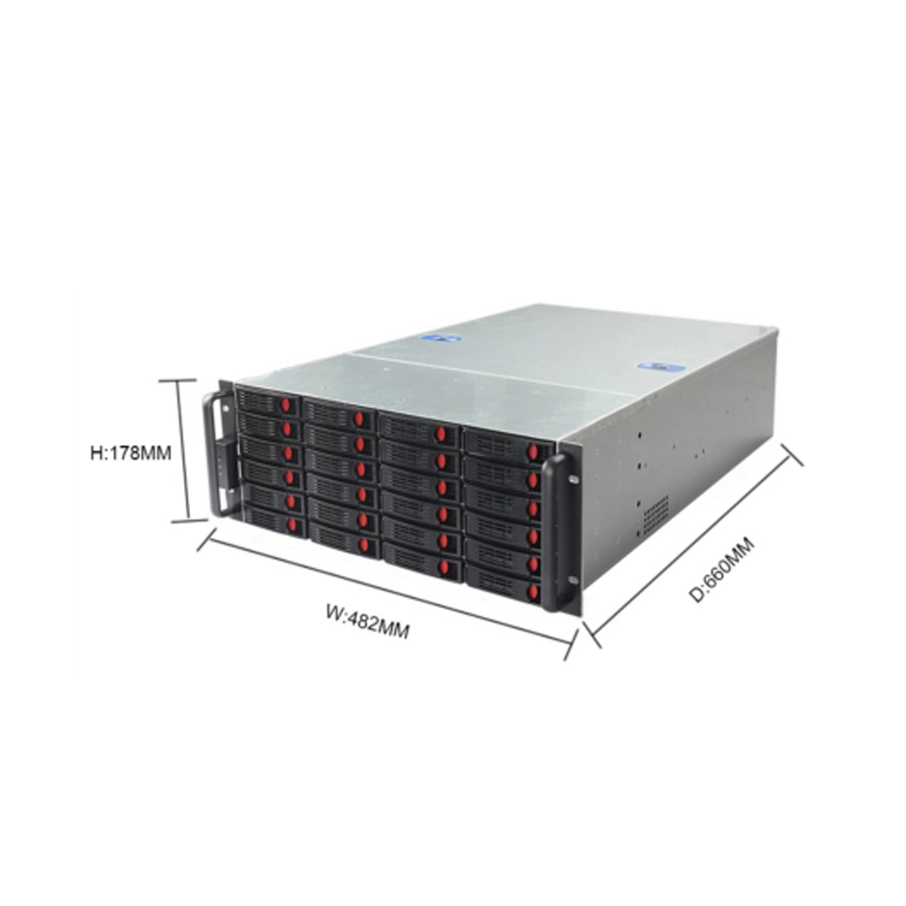 4u 24 bahías intercambiable en caliente de caja de Servidor de almacenamiento de alto Montaje en Rack Server 3.5" HDD