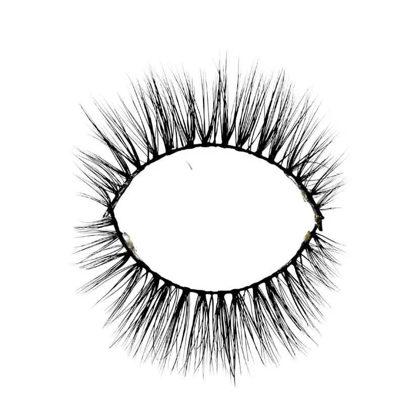 Natural Long Thick Criss Cross Synthetic Hair Hand Made False Eyelashes 3D Silk Lashess for 25mm