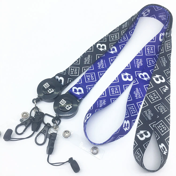 Professional Manufacturer Custom Retractable Tool Pen Holder Lanyards with Rubber Silicon Ring