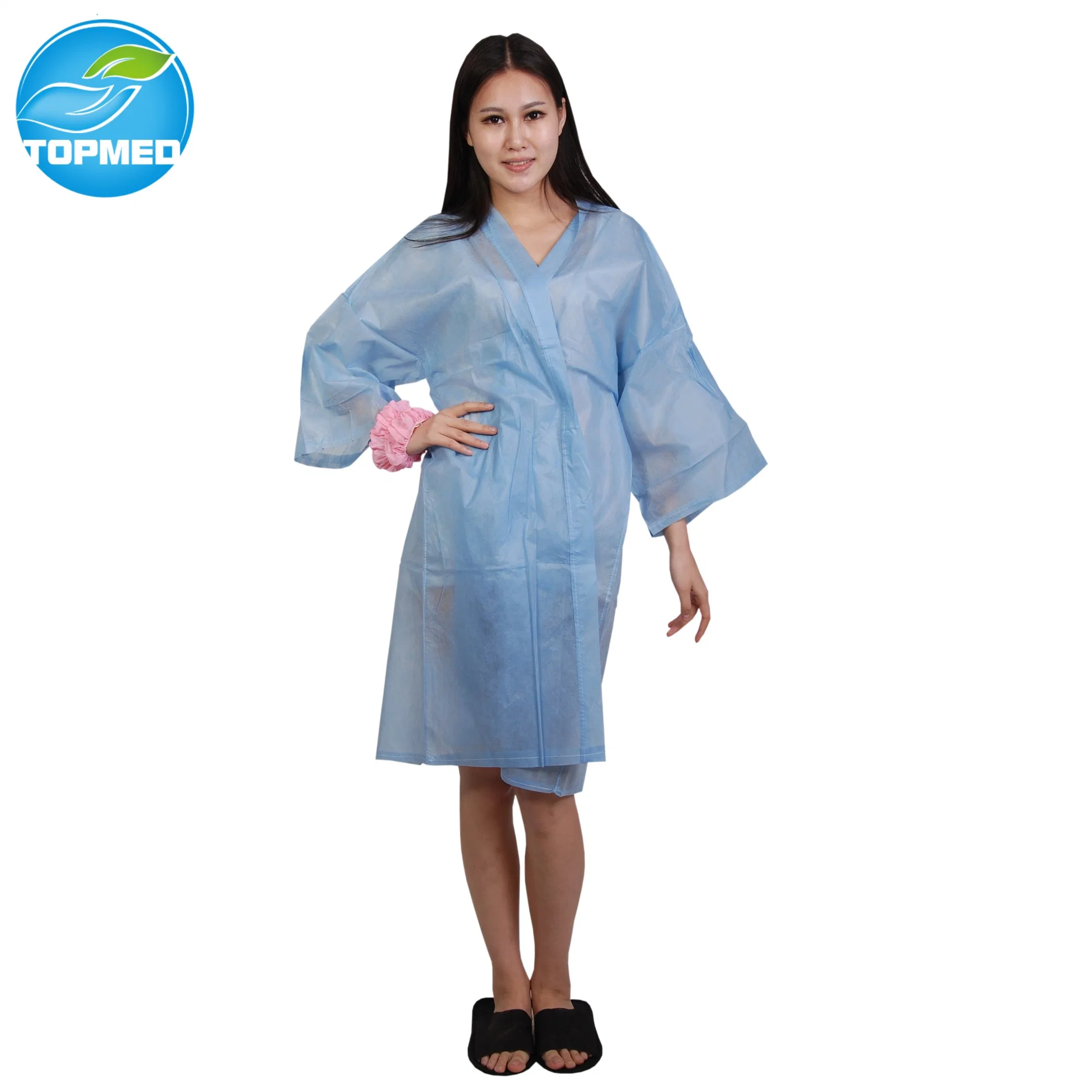 Hot Sell Hygienic SMS/ PP Fabric Patient Gown/Scrub Suits/Hospital Clothing