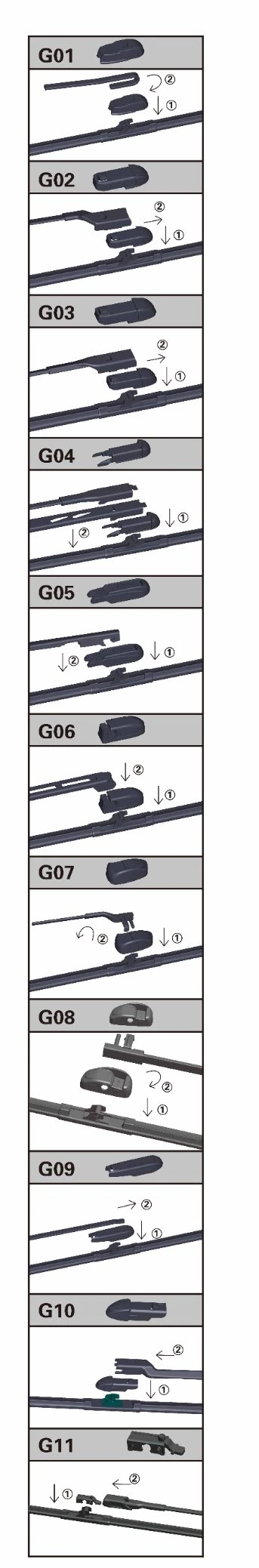 Colored Windshield Wiper Blade Heavy Truck Wiper Motor