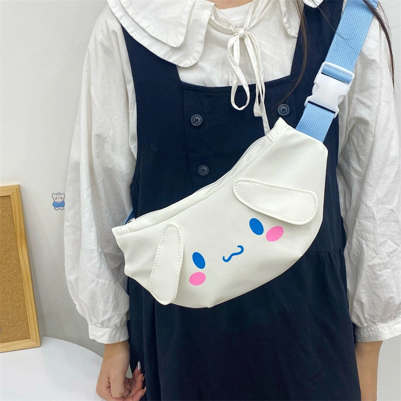 Ruunjoy Kawaii Sanrio Crossbody Bag Anime Cinnamoroll Kuromi Messenger Cases Women Gift Melody Waist Pack Mobile Phone Bag Purses