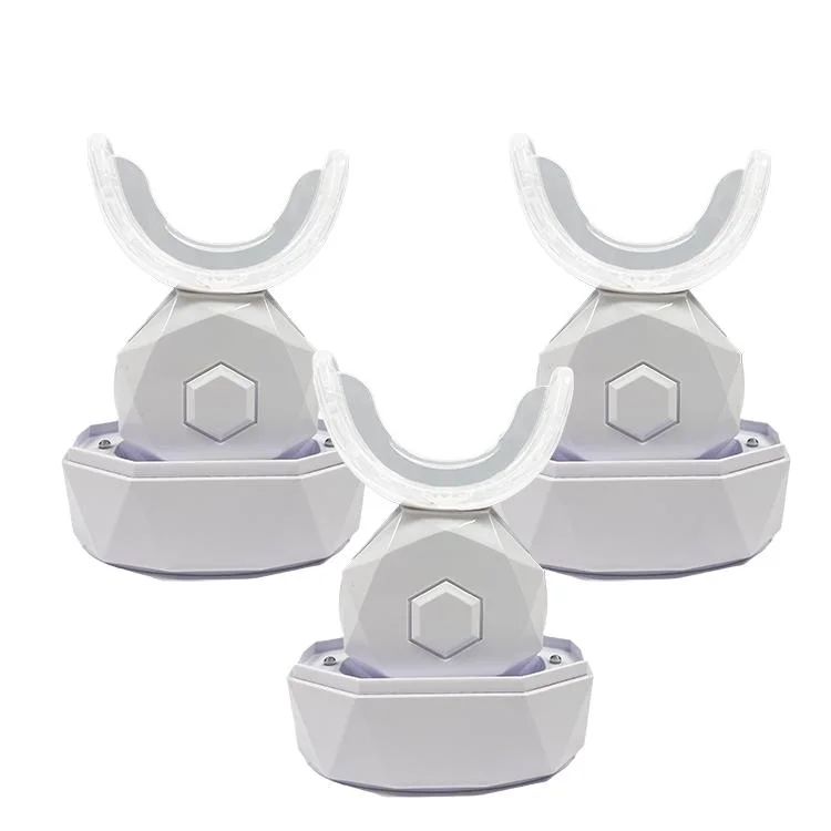 Wireless portátil recargable Dental Bleaching Cold Teeth Whitening Kit con LED Luz Blanco sonrisa en casa utilizado