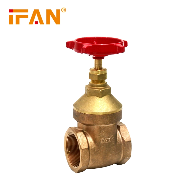 Ifan Wholesale/Supplier Gate Valve High Pressure Red Hand Wheel 2"3" Brass Gate Valve