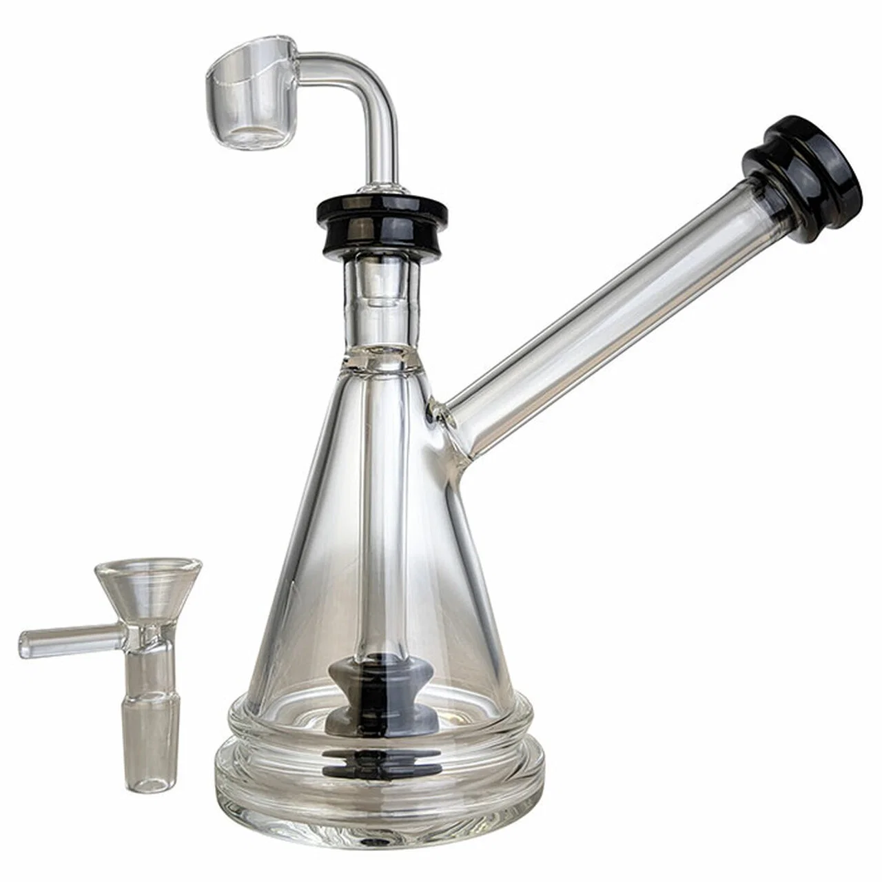 7" Color Rim Bubbler Water Pipe - with 14m Bowl & 4mm Banger Glass Shisha Smoking Pipe Glass Pipe Glass Smoking Pipe Rolling Paper