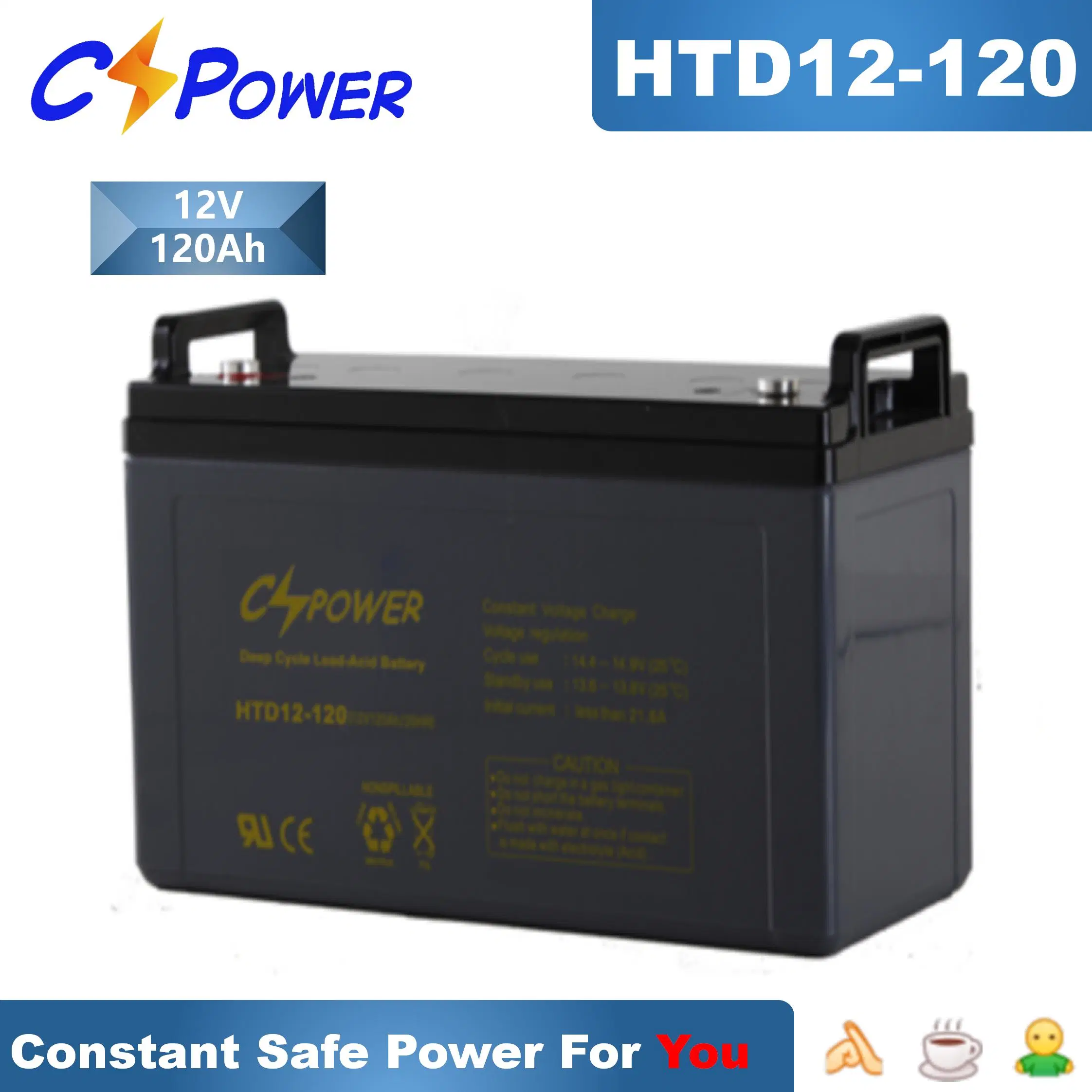 Cspower Battery Laptop 12V100ah Solar Deep Cycle Long Life AGM Battery Electric Bicycle Battery