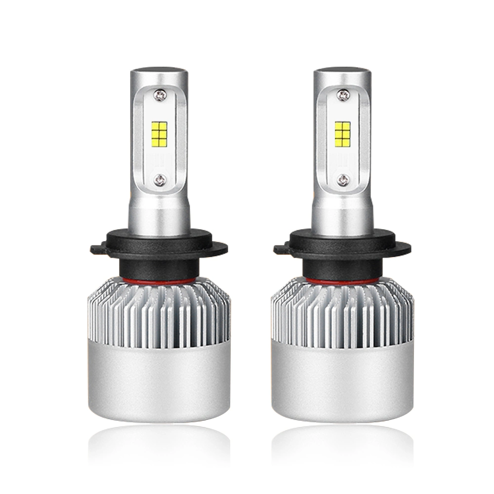 Farol automotivo vendas quente S2 72W 8000lm farol LED COB 6000K H1 H3 H7 H8 H9 H10 H11 9005 9006 para sistemas de iluminação automática