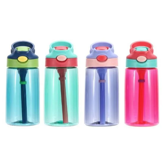 Wholesale/Supplier Customized 450ml Kids Drinking Bottle Plastic Drink Kids Water Bottle with Straw