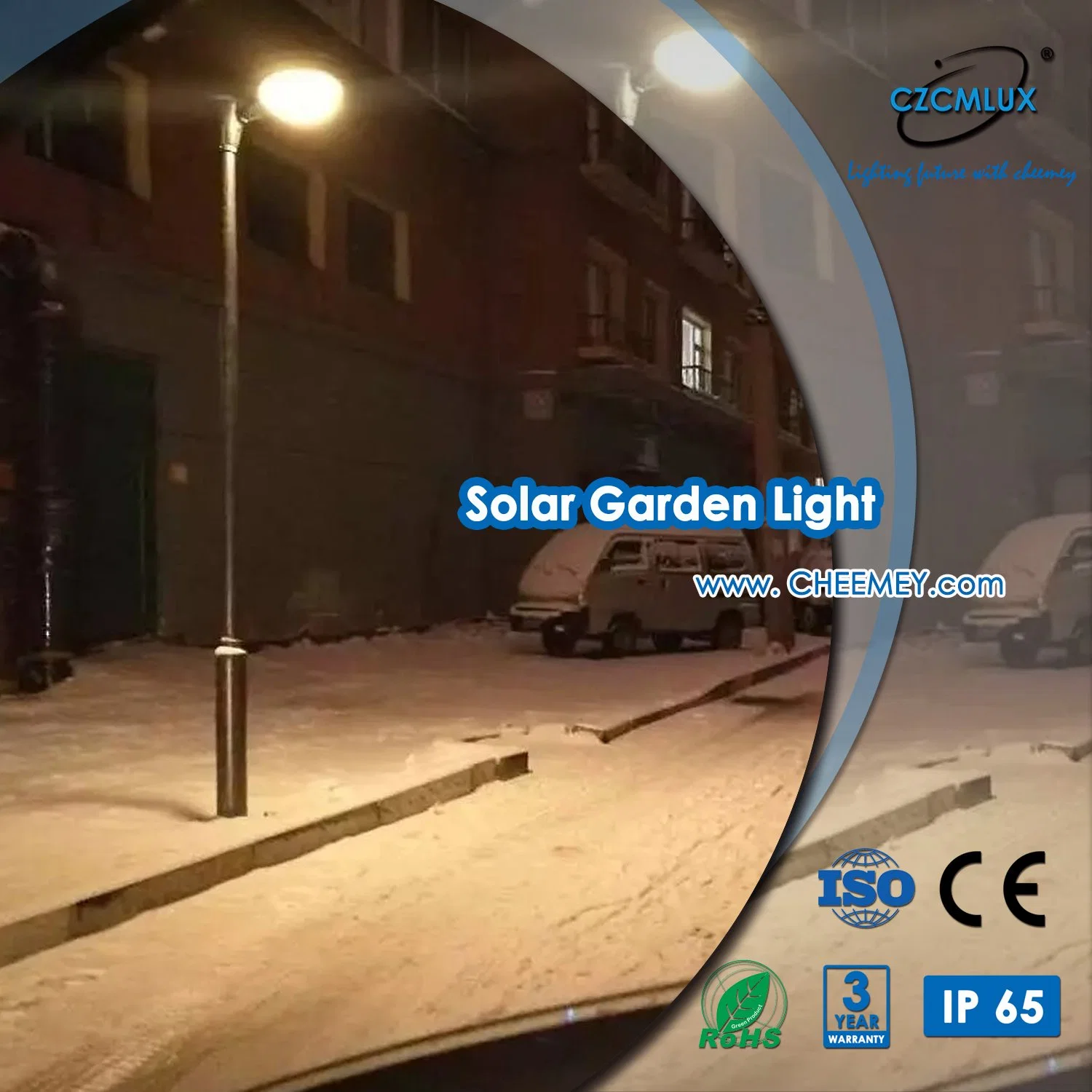 La energía solar linterna LED Garden Road para Smart Home