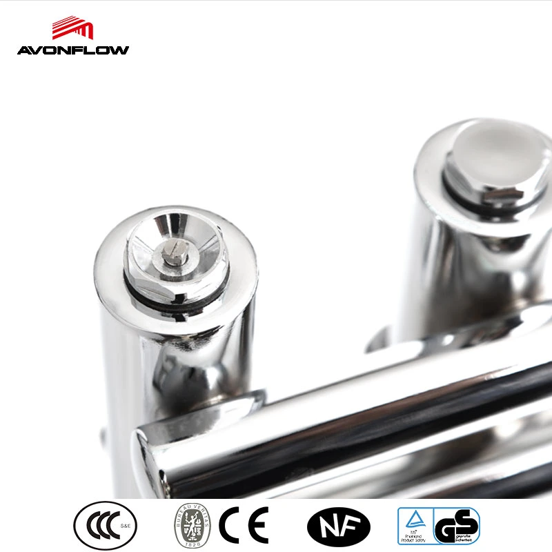 Avonflow Chrome Design Decorative Bathroom Steel Towel Heater Hydronic Towel Rail Cn/NF/GS/ETL/UL