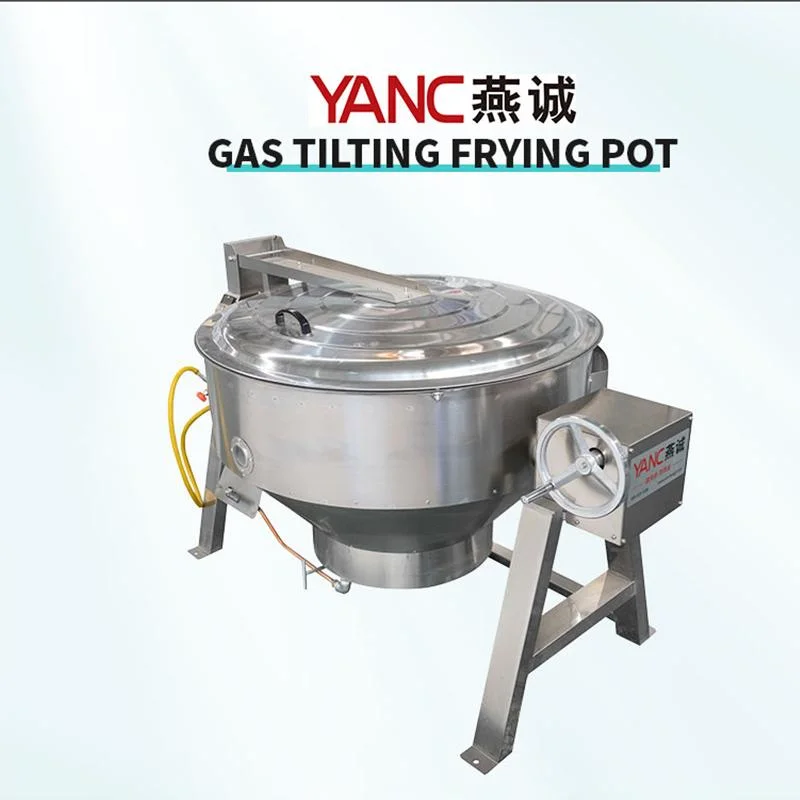 2022 Made in China 200 Litre Gas Heating Pot Tiltable No Stirrer Industrial Cooking Pot