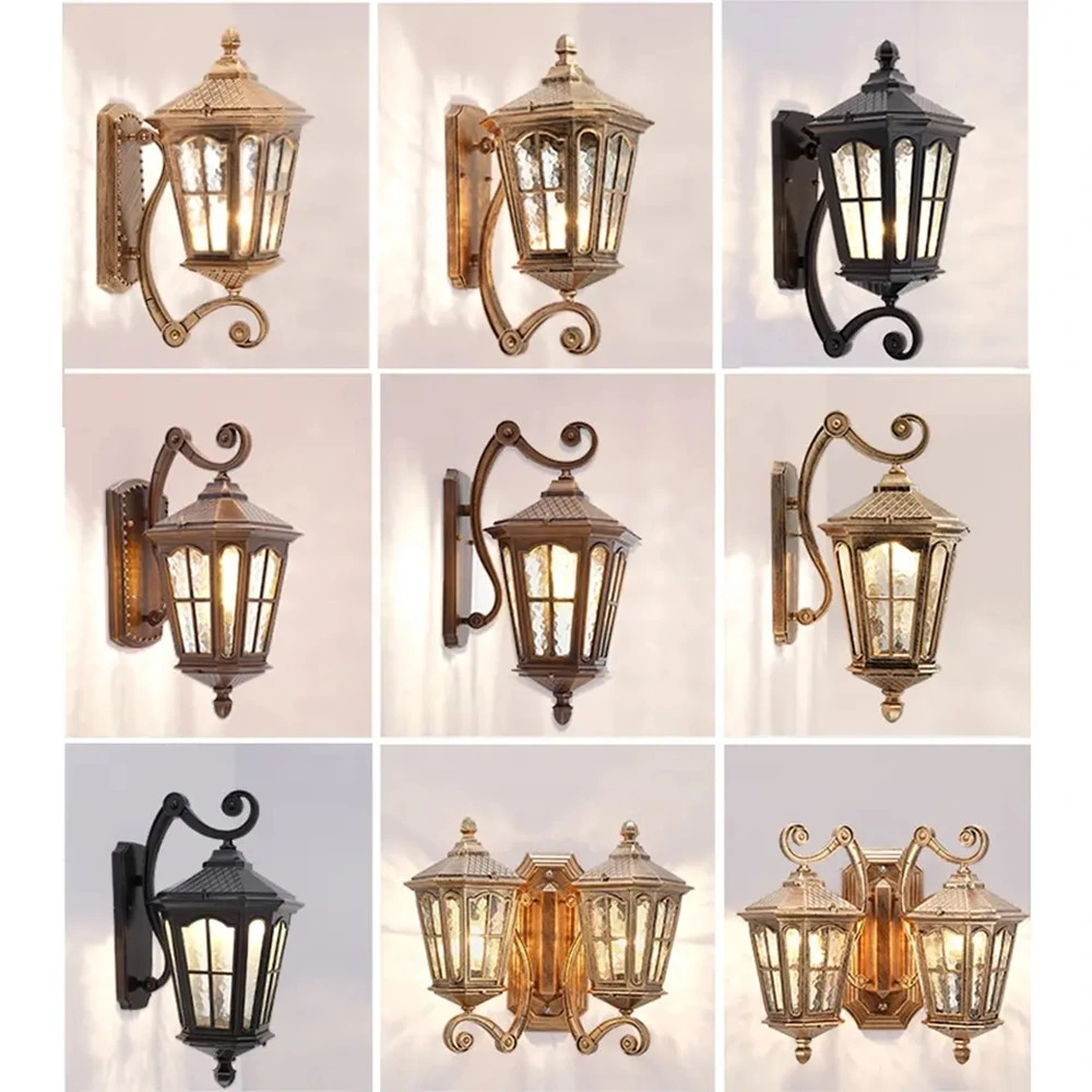 Factory Direct High quality/High cost performance Aluminium Classical Wall Luminaire Modern Antique Garden Wall Lamp LED Solar Fence Outdoor Wall Light