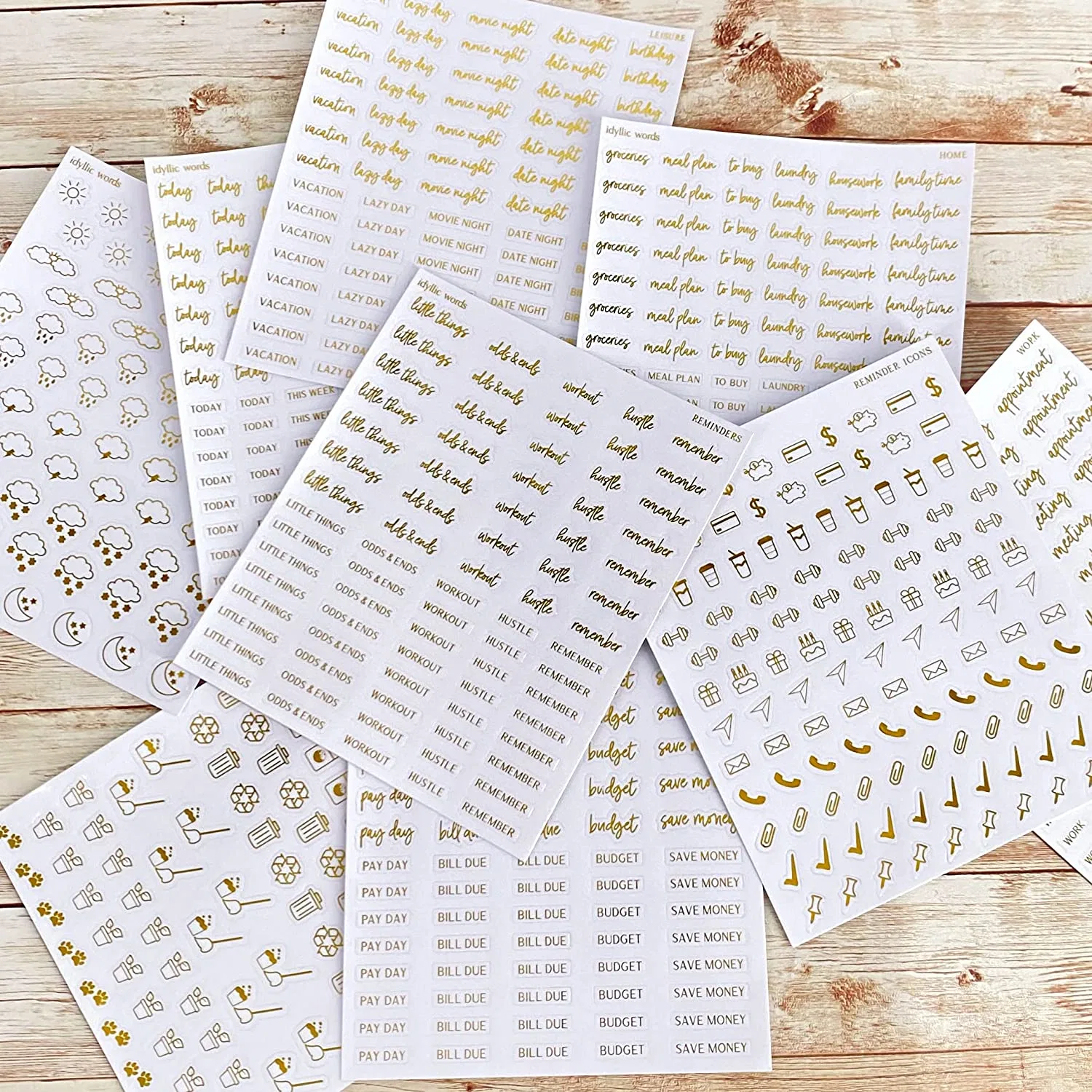 Factory Supply Type Adhesive Sticker Sticker Paper Planner Stickers