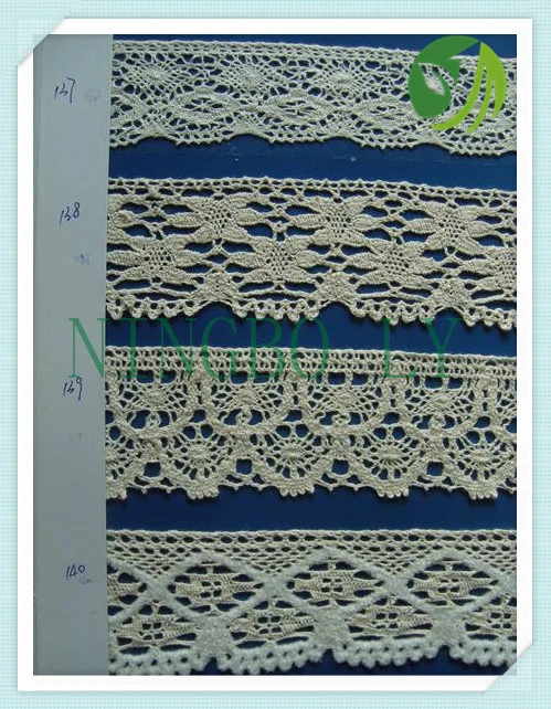 Cotton Crochet Lace for Clothing and Textile