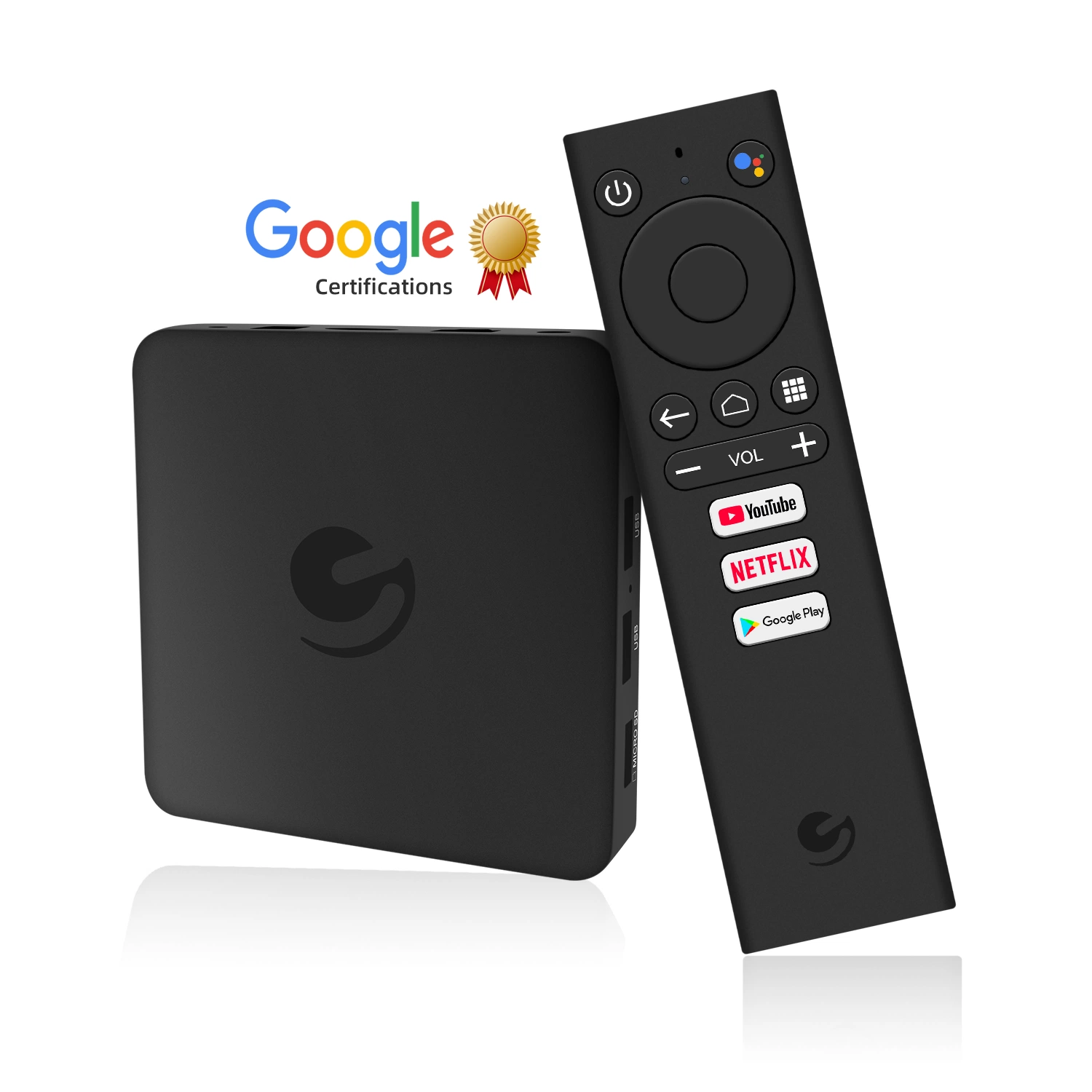 2022 تلفزيون ذكي قوي معتمد من Google بنظام التشغيل Ota Android TV Box Ott صندوق التلفزيون 2.4G/5g WiFi Bt4.2 Amlogic S905X IP Set Top صندوق