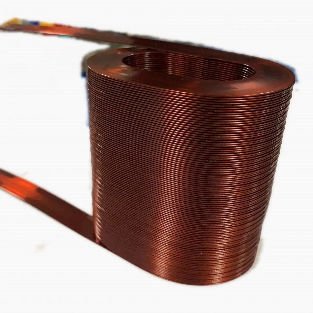 Insulation Coated Pure Copper Wire Flat Copper Coil Inductor High Frequency Mutilayer Magnetic Flat Copper Coil