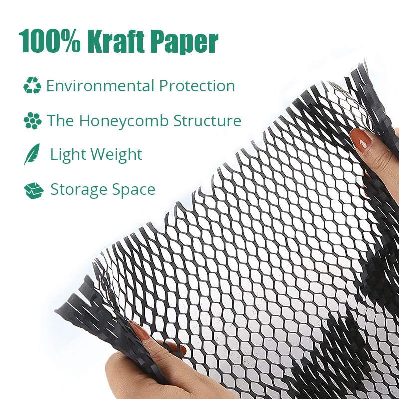 Brun Noir Blanc Honeycomb envelopper de papier kraft