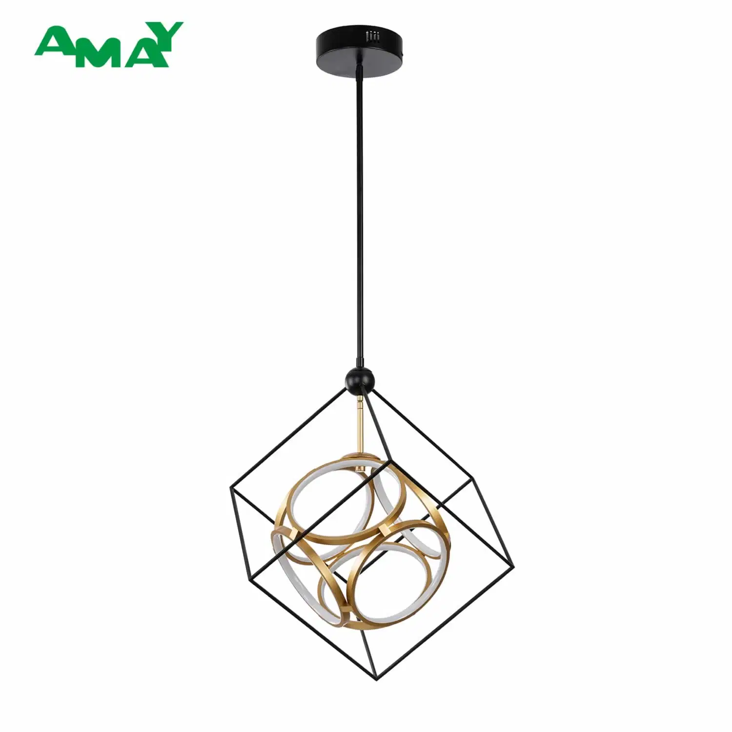 El marco de metal color mixto regulable LED lámpara de araña para Cocina y Comedor