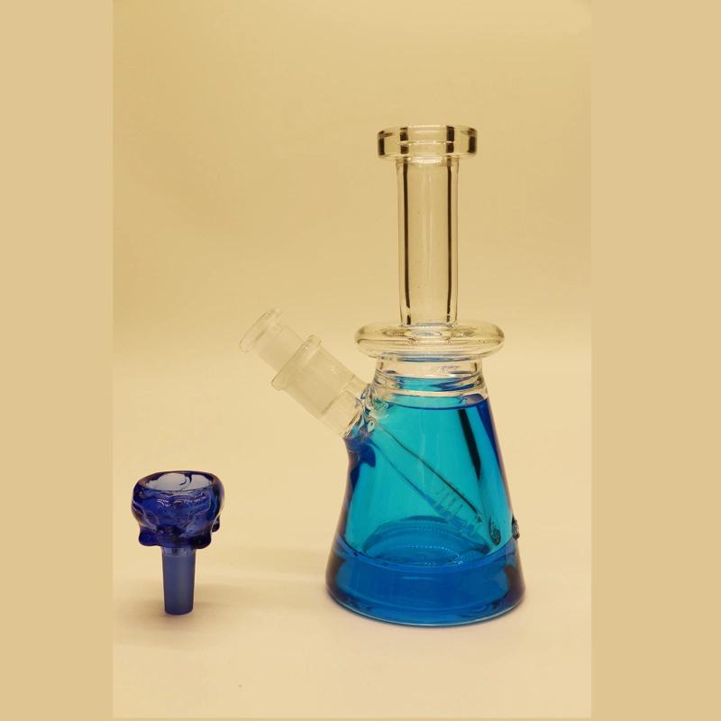 High Borosilicate Glass Hookah Frozen Glycerol Tube Smoking Pipe Blue Oil Filled Glass Water Pipe