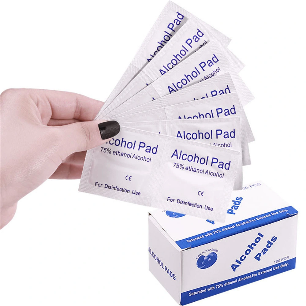 Disposable Alcohol Pads Disinfection Non-Woven Pads Make up Nail Polish Remover Pads