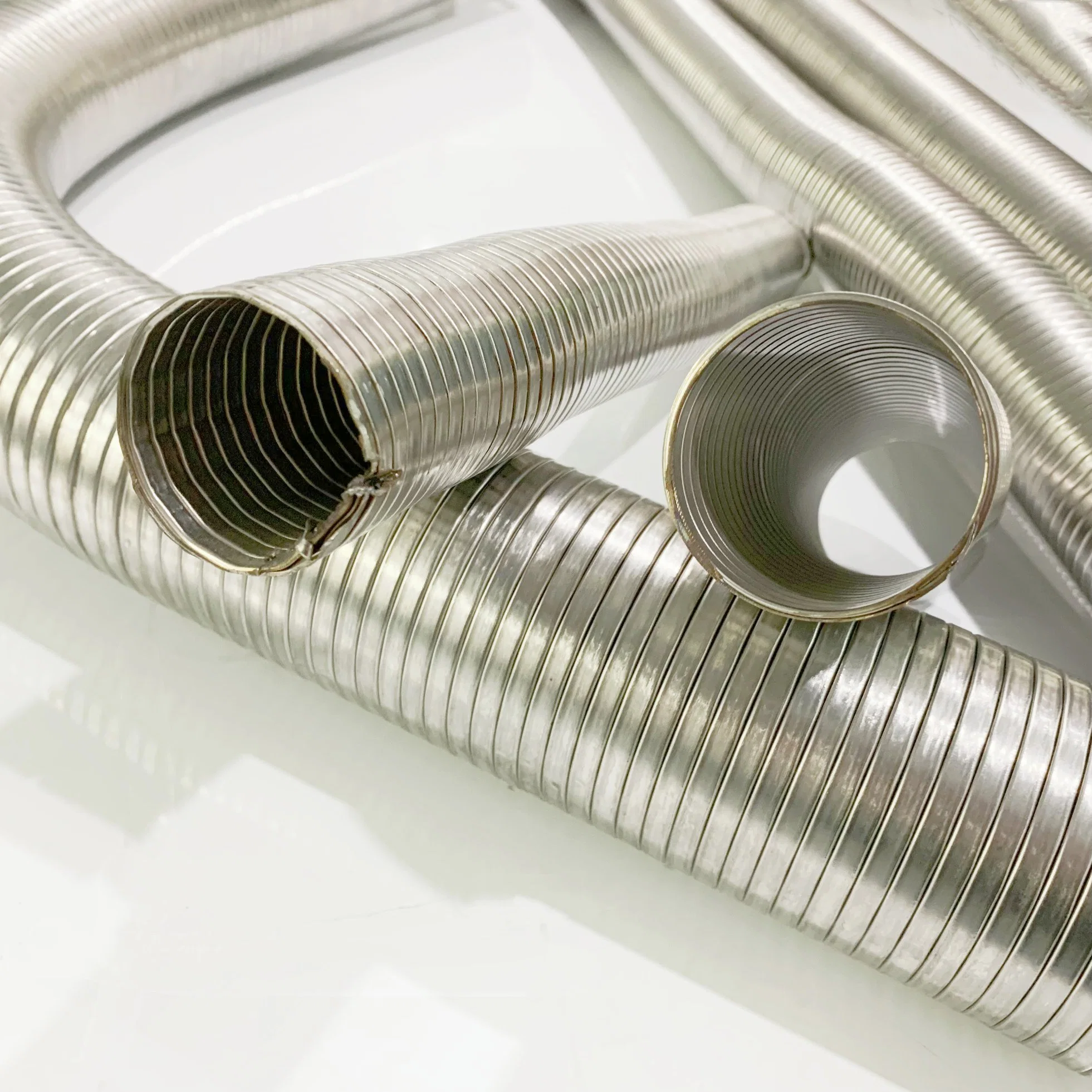 Stainless Steel Telescopic Tube Interlock Flexible Corrugated Hose Exhaust Pipe