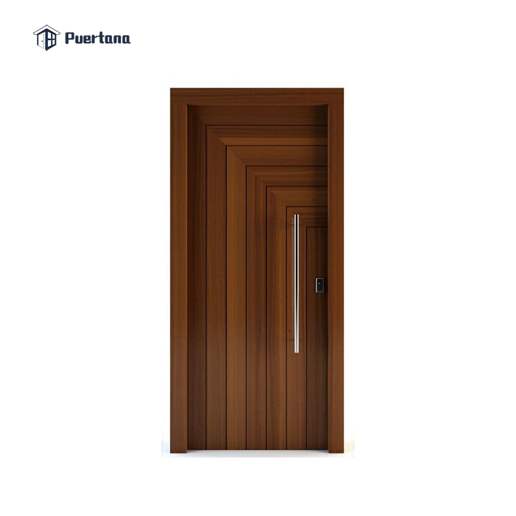China Soundproof Hotel Waterproof WPC PVC Solid Interior Wooden Door for Room