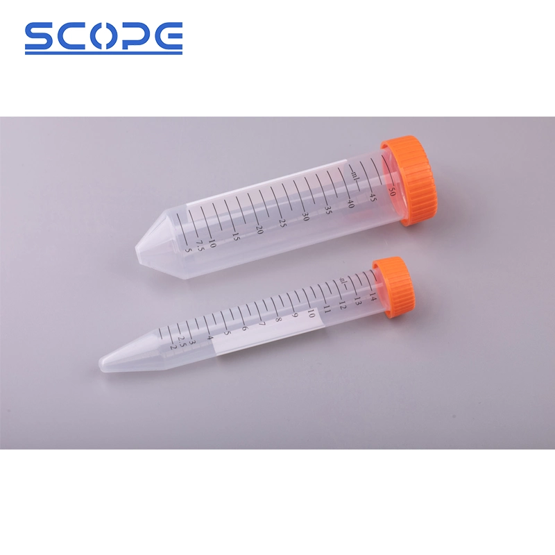 15ml 50ml Laboratory Consumable Conical Graduation PP Material Sterile Centrifuge Tube