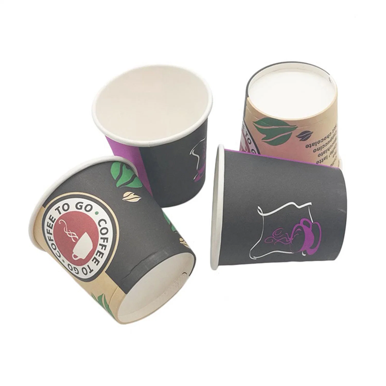 Multiple Colors Single Wall Paper Cups Disposable Cups Eco-Friendly Tableware