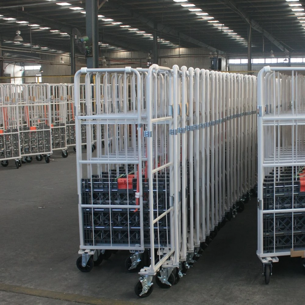 Logistics Industrial Laundry Folding Warehouse Container Cage Roll Containers Trolley