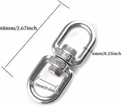 Eye to Eye Swivel Shackle Ring Connector Hardware Double Ended Swivel Hook