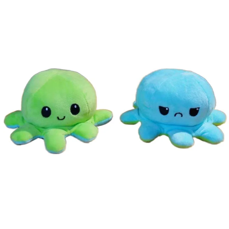Puch Toy Reversible Flip Octopus Plush Stuffed Toy Soft Animal Home Accessories Cute Animal Doll Children Gifts Baby Companion
