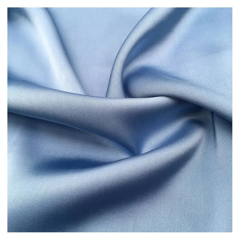 Crepe Satin Fabric 95% Polyester 5% Gold Wire Shiny Strip Sheer Satin Fabric for Women Wearg