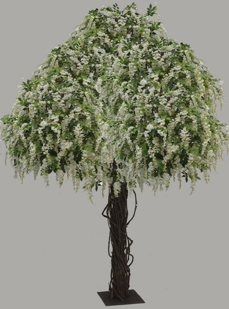 Wholesale/Supplier Artificial Large Plants Wisteria Trees Wedding Silk Hanging Wisteria Vine Tree Artificial Large Wisteria Tree