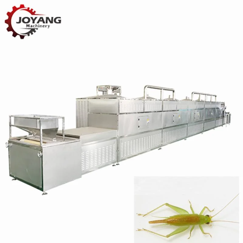 Industrial Microwave Insect Grasshopper Yellow Mealworm Black Soldier Fly Larva Larvae Dehydration Drying Machine