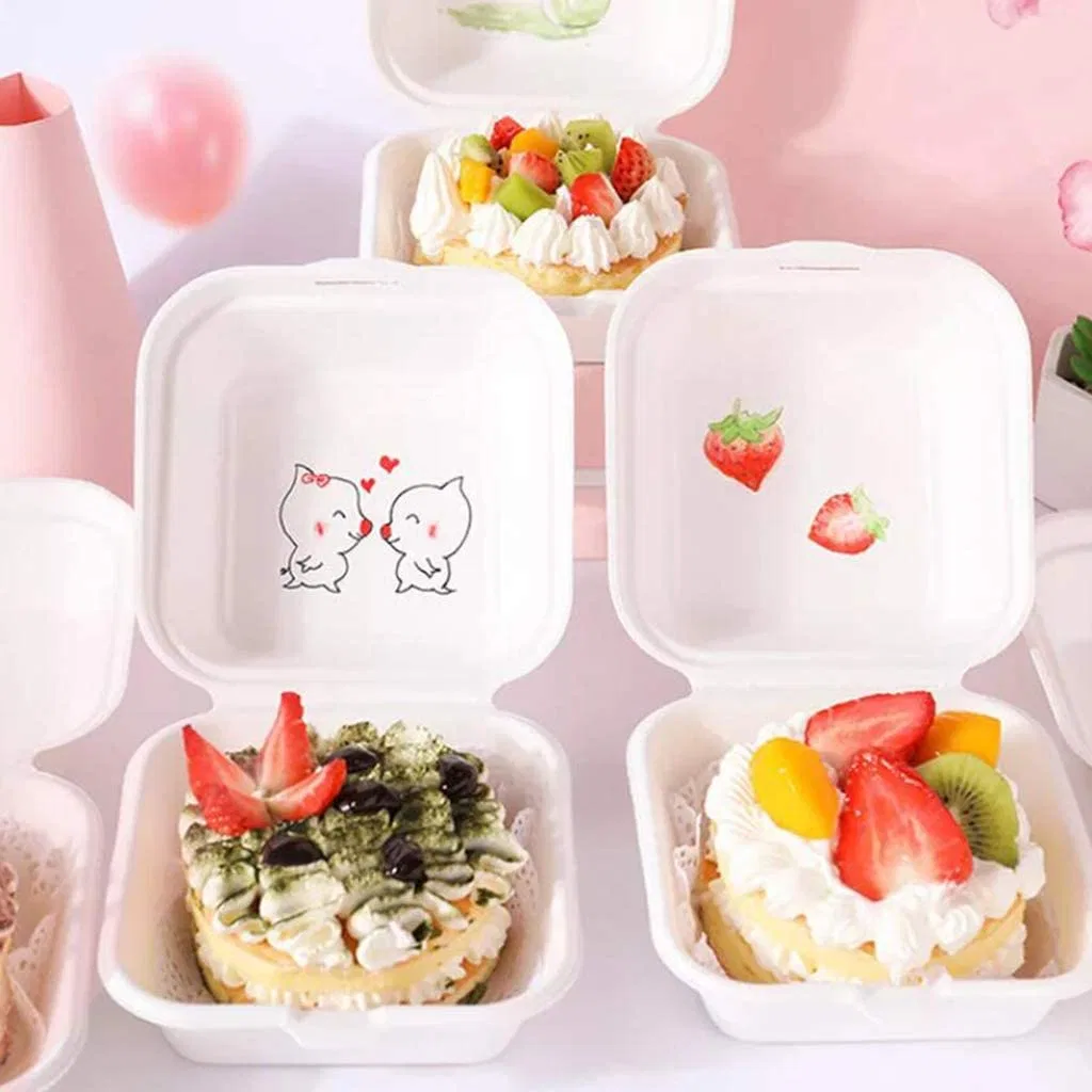 Disposable Biodegradable Paper Food Container Burger Lunch Packing Box